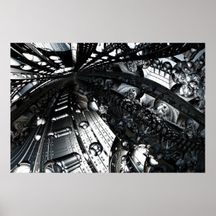 Wiederholen Sie Bilder-metallisches Zonen-Plakat Poster