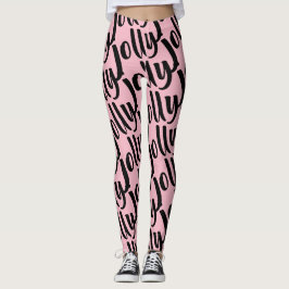 Wiederholen Sie das Muster bei rosa Kalligraphie. Leggings
