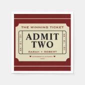 Wiederholen Sie den Gewinner Ticket Stub Admit zwe Serviette (Vorderseite)