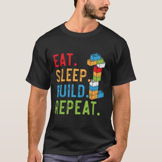 Wiederholen Sie den Master Builder Bricks Block fü T-Shirt (Vorderseite)