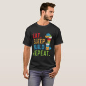 Wiederholen Sie den Master Builder Bricks Block fü T-Shirt (Vorne ganz)