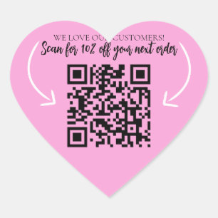 Wiederholen Sie den QR-Marketing auf der Kundenweb Herz-Aufkleber
