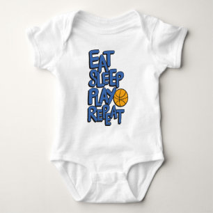 Wiederholen Sie den Schlaf. Baby Strampler