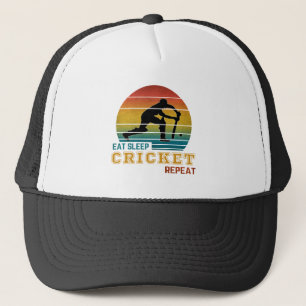 Wiederholen Sie den Schlaf-Cricket Truckerkappe