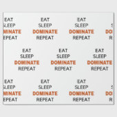 Wiederholen Sie den Schlaf-Dominat Geschenkpapier (Flach)