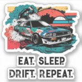 Wiederholen Sie den Schlaf-Drift. Japan Auto jdds  Aufkleber (Vorderseite)