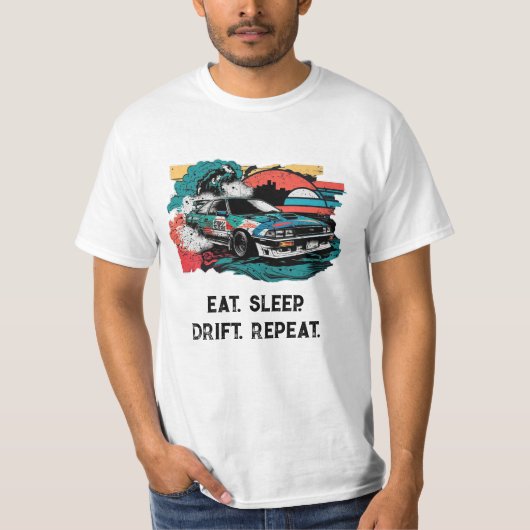 Wiederholen Sie den Schlaf-Drift. Japan Auto jdds  T-Shirt (Vorderseite)