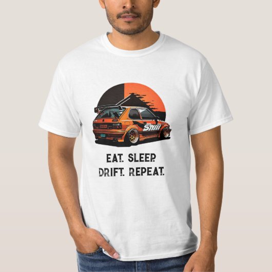 Wiederholen Sie den Schlaf-Drift. Japan Auto jdds  T-Shirt (Vorderseite)