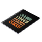 Wiederholen Sie den Schlaf-Fußball Notizblock (Linke Seite)