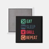 Wiederholen Sie den Schlaf-Grill Magnet (Vorderseite/Rückseite)