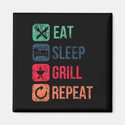 Wiederholen Sie den Schlaf-Grill Magnet (Vorne)