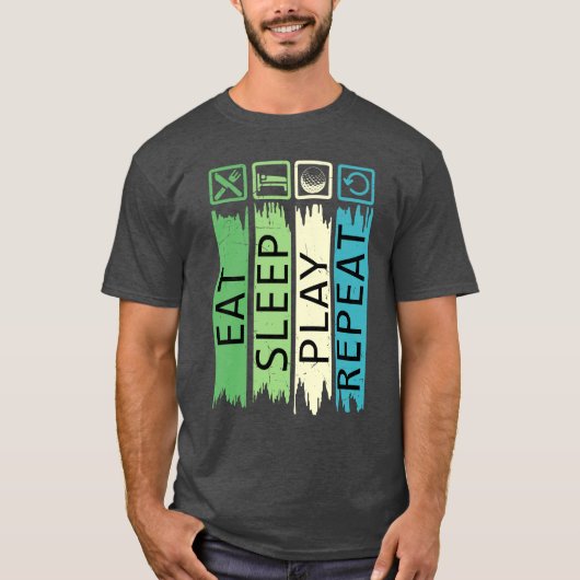 Wiederholen Sie den Schlaf. T-Shirt (Vorderseite)