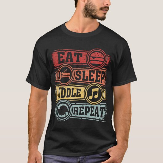 Wiederholen Sie den Sleep-Fiddle-Vorgang T-Shirt (Vorderseite)