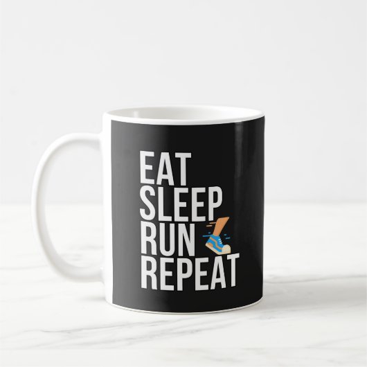 Wiederholen Sie den Sleep-Run - Für Läufer Kaffeetasse (Links)