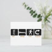 Wiederholen Sie den Sleep-Run. Postkarte (Stehend Vorderseite)