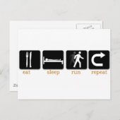 Wiederholen Sie den Sleep-Run. Postkarte (Vorne/Hinten)