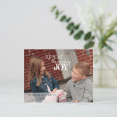 Wiederholen Sie die klingende FREUDE - Feiertagskarte (Stehend Vorderseite)