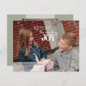 Wiederholen Sie die klingende FREUDE - Feiertagskarte (Vorne/Hinten)