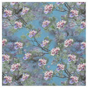 Wiederholen Sie Jacaranda Bloms in Lila, rosa, Ros Stoff