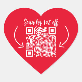 Wiederholen Sie Kundenbindungs-Marketing QR-Code r Herz-Aufkleber