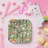 Wiederholen Sie Muster mit köstlichen, handgezogen Pappteller (Party)