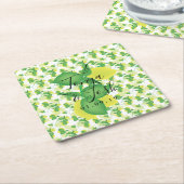 Wiederholen Sie Silo Lemon Limon Moderne Hochzeit Rechteckiger Pappuntersetzer (angewinkelt)