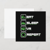 Wiederholen Sie VR Gamer Gaming Virtual Reality G Einladung (Vorne/Hinten)