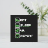 Wiederholen Sie VR Gamer Gaming Virtual Reality G Einladung (Stehend Vorderseite)