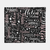 Wiederholen von Namen und Herz über das gesamte Sc Fleecedecke (Vorderseite (Horizontal))