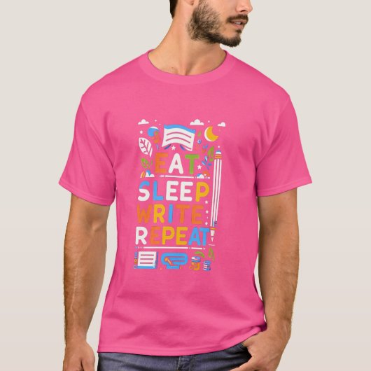 Wiederholen von Sleep Write — T-Shirt (Vorderseite)