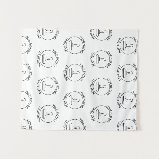 Wiederholen von Werbebannern für Logoveranstaltung Wandteppich (Vorderseite (Horizontal))