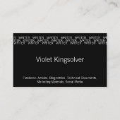 Wiederholen von Word-Beruf (Writer) Visitenkarte (Vorderseite)