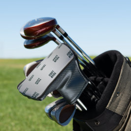 Wiederholende Logos auf grauem Farbverlauf (editie Golf Headcover