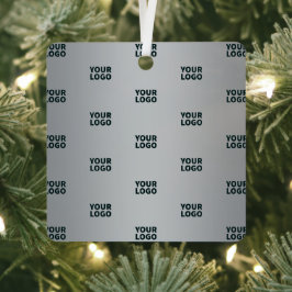 Wiederholende Logos auf grauem Farbverlauf (editie Ornament Aus Metall