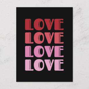 Wiederholender Liebestext Valentinstag Ich liebe d Postkarte