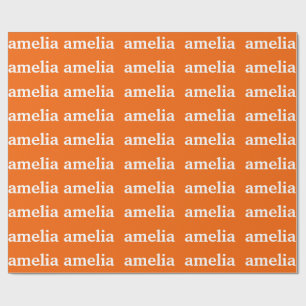 Wiederholender Name Personalisiertes Einwickelpapi Geschenkpapier