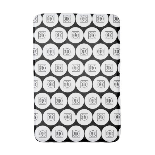 Wiederholendes Logo- oder Bildmuster-Branding-Badm Badematte (Vorderseite Vertikal)