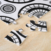 Wiederholendes Rad-Schwarzweiss-Muster Puzzle (Seite)