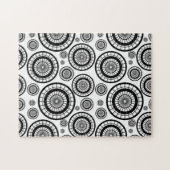 Wiederholendes Rad-Schwarzweiss-Muster Puzzle (Horizontal)