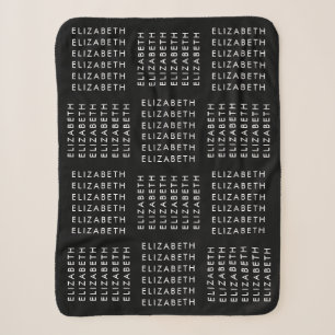 Wiederholendes Textmuster Schwarz & Weiß Sherpadecke