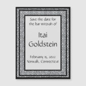 Wiederholte Fretwork Speichern des Datumsbereichs Magnetkarte (Vorderseite)