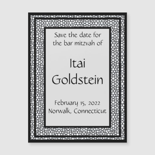 Wiederholte Fretwork Speichern des Datumsbereichs Magnetkarte (Vorderseite)