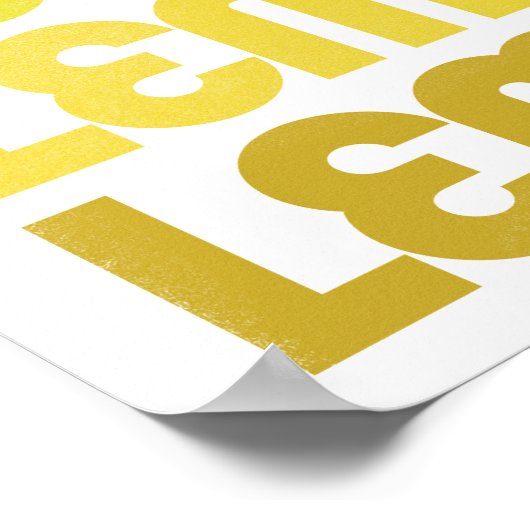 Wiederholte Gelbe Lemon Typografie Küche Kunst Poster (Ecke)