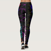 Wiederholte glückliche Neujahrs-Pop-Farben WL Leggings (Rückseite)