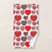 Wiederholte Herzen Badhandtuch Set (Handtuch)