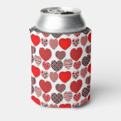Wiederholte Herzen Dosenkühler (Kanne Rückseite)