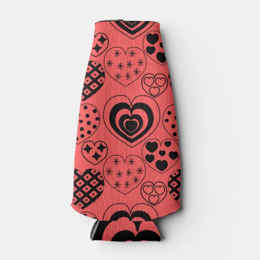 Wiederholte Herzen Flaschenkühler (Vorderseite)