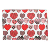 Wiederholte Herzen Kissenbezug (Vorderseite)