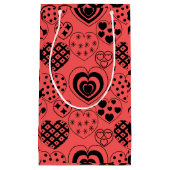 Wiederholte Herzen Kleine Geschenktüte (Vorderseite)