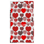 Wiederholte Herzen Kleine Geschenktüte (Rückseite)